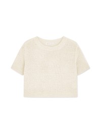 Simple Plain Thin Knitted Short Sleeve Top