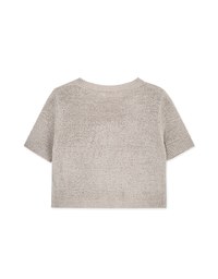 Simple Plain Thin Knit Short Sleeve Top