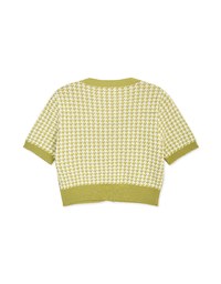 Feminine Chic Houndstooth Knit Top