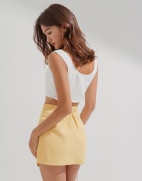Detail Small Crinkle Asymmetric Skirt