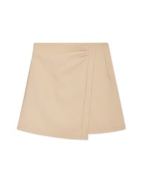 Asymmetric Crinkle Elastic Skirt
