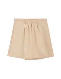 Asymmetric Crinkle Elastic Skirt