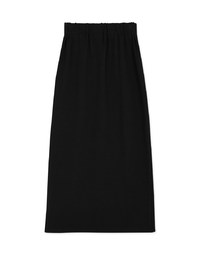 High Waisted Tweed Slit Elastic Maxi Maxi Long Skirt