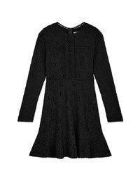 Lace Long Sleeve Mini Dress