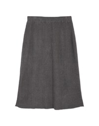 Side Zipper Slit Knit Maxi Skirt