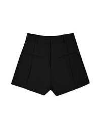 Simple Plain Back Elastic Shorts
