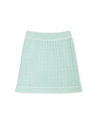 Tweed Style Knit Mini Skirt