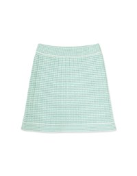Tweed Style Knit Mini Skirt