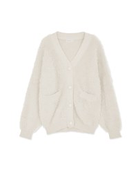 Fluffy Faux Fur Oversized Knit Jacket Cardigan