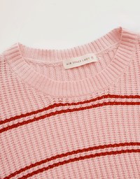 Mix Striped Knit Crop Top