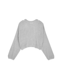 Twisted Puff Sleeve Knit Two Piece Top