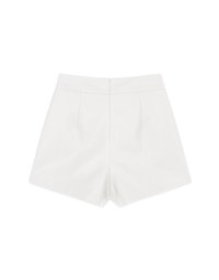 【Porima' Picks】Small V High Waisted Slim Faux Leather Shorts