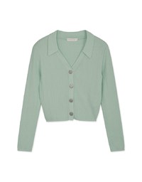 Lapel Collar Button Down Knit Knit Top