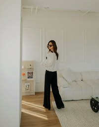 High Waisted Knit Knit Loose Pants
