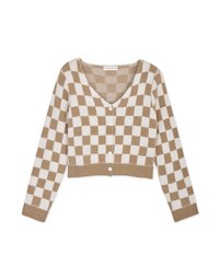 【Porima' Picks】 Tweed Plaid  Knit Crop Top