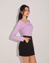 Halter Layered Knit Top