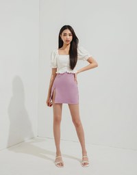 K-Pop Slimming Side Zipper Slit Skirt