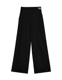Side Gold Chain Wide Trousers