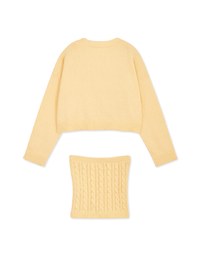 Buttoned Oversized Two Piece Knit Top