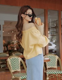 Buttoned Oversized Two Piece Knit Top