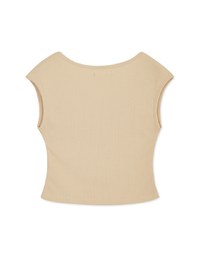 V Neck Fitted Knit Crop Top