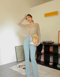 Mixed Color Knitted Crop Top
