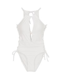 【PUSH UP 】Sexy Hollow Side Strap One-Piece Swimsuit