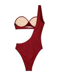 【YANBABY】High Slit Two-Piecetube Bikini Swimsuit Set