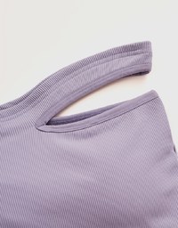 2Way Cooling Feeling Asymmetrical Hollow Tank Top (With Padding)