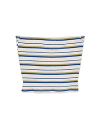 Striped Knotted Bra Padded Tube Top (With Padding)