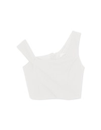 Asymmetrical One-Shoulder Tank Top (With Padding)