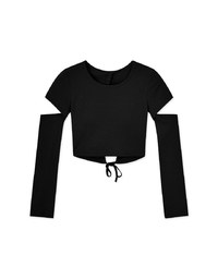 Y2K Two-Section Long Sleeved Top (With Padding)