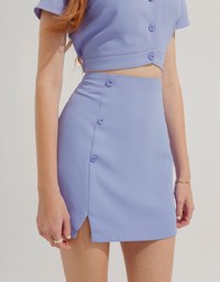 Button- SideSlit Skirt