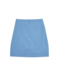 Side Shirred Wrap Bodycon Skirt