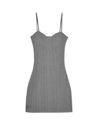 Twist Textured Cami Shoulder Mini Dress (With Padding)