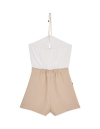 Gold Chain Cut Shoulder Playsuit (With Padding)