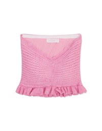 Laced Knit Bra Padded Tube Top (With Padding)