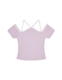 2WAY Thin Shoulder Knitted Top (With Padding)