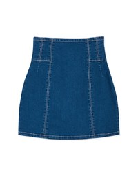 Perfect Waistline Comfort Denim Skirt