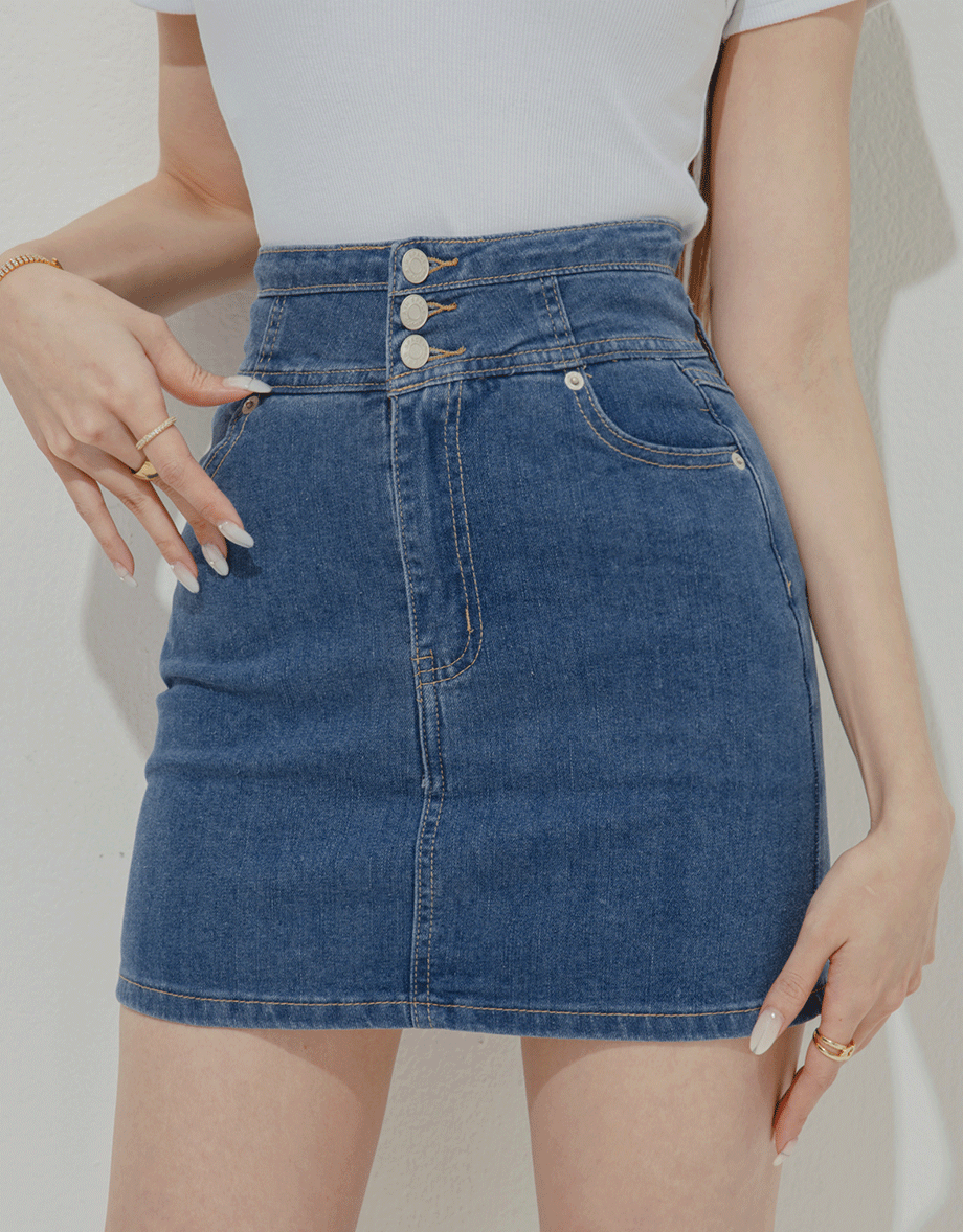 Breezy Cooling No Filter Slimming Denim Jeans Skirt