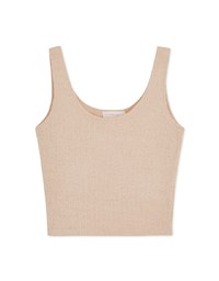 Crew Neck Knit Fitted Tank Top