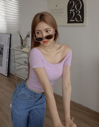Casual Off Shoulder Top (With Padding)