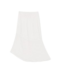 Irregular Splice Translucent Maxi Skirt