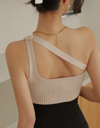 3way One Shoulder Knitted Top