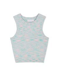 Mix Color Knit Fitted Tank Top
