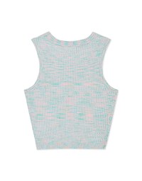 Mix Color Knit Fitted Tank Top