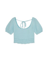 Tie Back Hole Knit Top