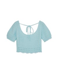 Tie Back Hole Knit Top