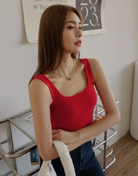 Textured Knit Tank Top