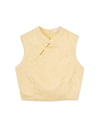 【Elecher's Design】Embossed Satin Cheongsam Collar Vest